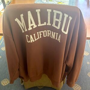 Brandiy Melville brown zip up hoodie